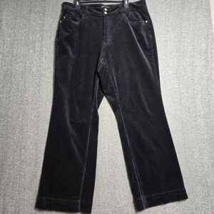 Judy Blue Black 18W (W38xL31.5) High Rise Corduroy Wide Leg Trouser Pants